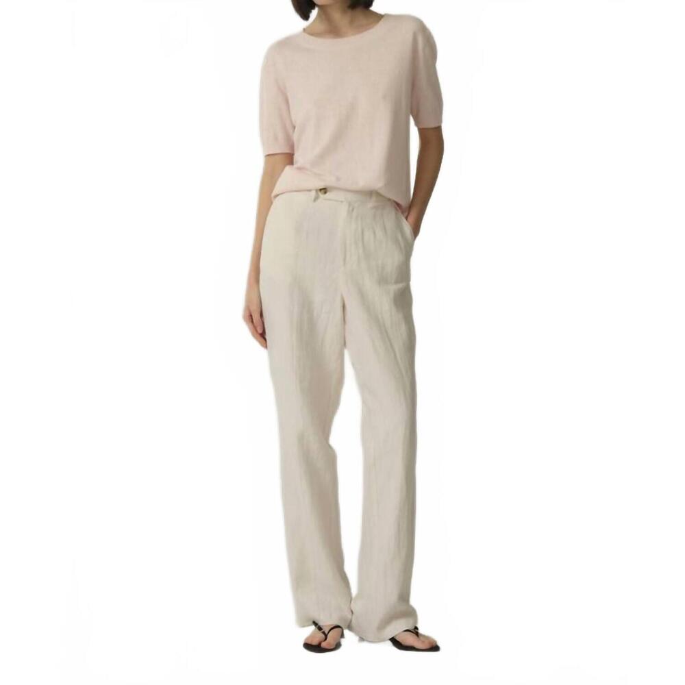 NEW SAND delmy cotton cashmere top in light pink